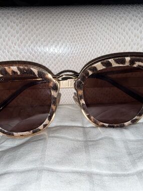 Jimmy Choo Leopard-Print Round Sunglasses - Brown
